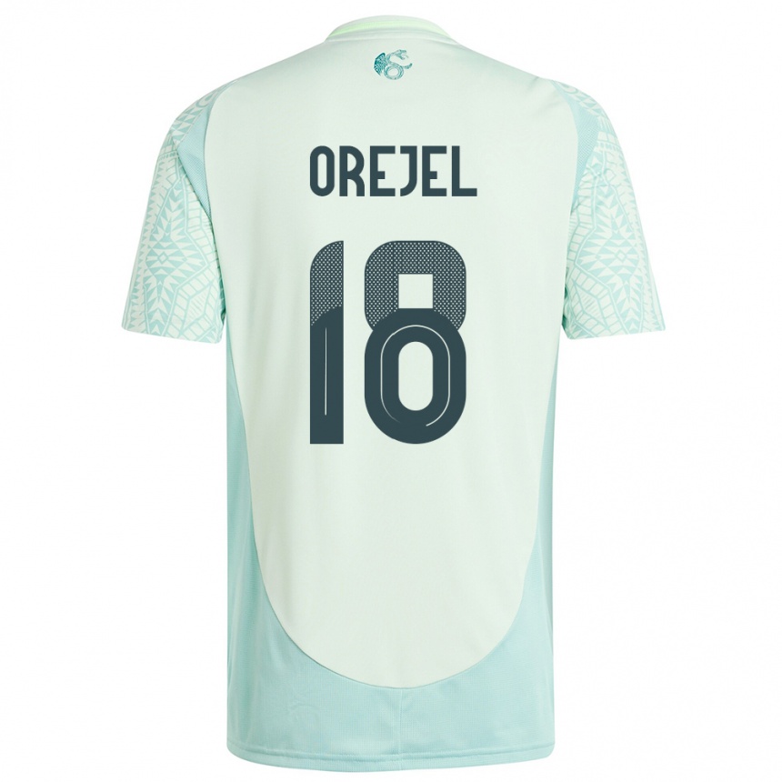 Niño Fútbol Camiseta México Jocelyn Orejel #18 Lino Verde 2ª Equipación 24-26 Argentina