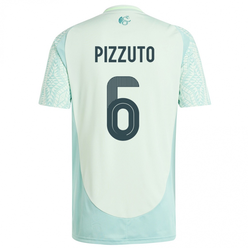 Niño Fútbol Camiseta México Eugenio Pizzuto #6 Lino Verde 2ª Equipación 24-26 Argentina