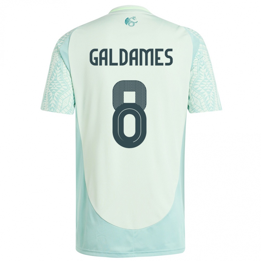 Niño Fútbol Camiseta México Benjamin Galdames #8 Lino Verde 2ª Equipación 24-26 Argentina