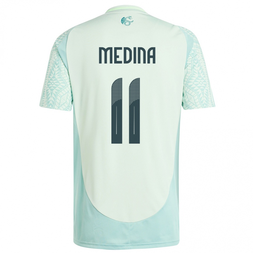 Niño Fútbol Camiseta México Diego Medina #11 Lino Verde 2ª Equipación 24-26 Argentina