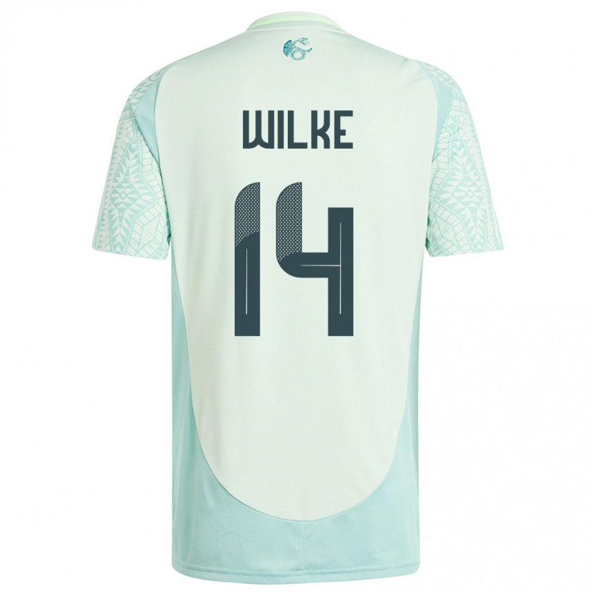 Niño Fútbol Camiseta México Teun Wilke #14 Lino Verde 2ª Equipación 24-26 Argentina