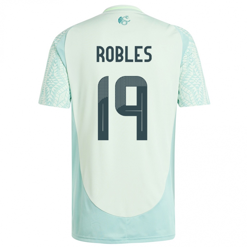 Niño Fútbol Camiseta México Angel Robles #19 Lino Verde 2ª Equipación 24-26 Argentina