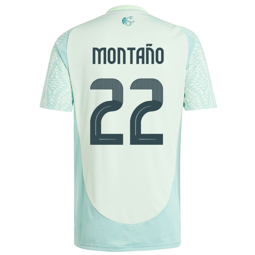 Niño Fútbol Camiseta México Andres Montano #22 Lino Verde 2ª Equipación 24-26 Argentina