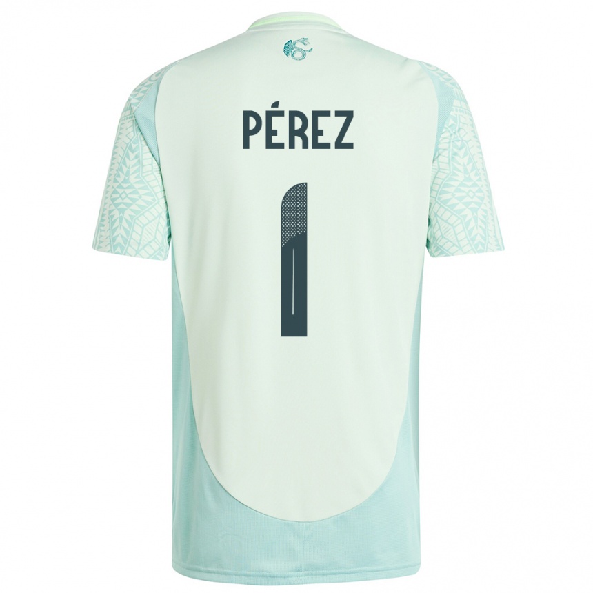 Niño Fútbol Camiseta México Emiliano Perez #1 Lino Verde 2ª Equipación 24-26 Argentina