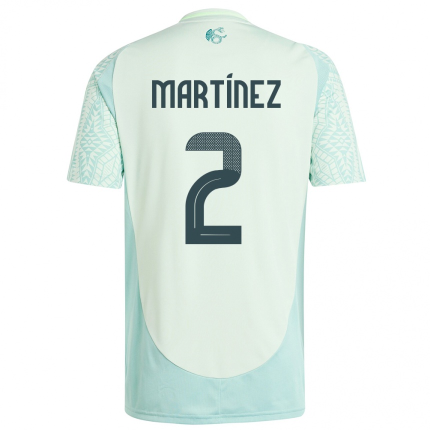 Niño Fútbol Camiseta México Emilio Martinez #2 Lino Verde 2ª Equipación 24-26 Argentina