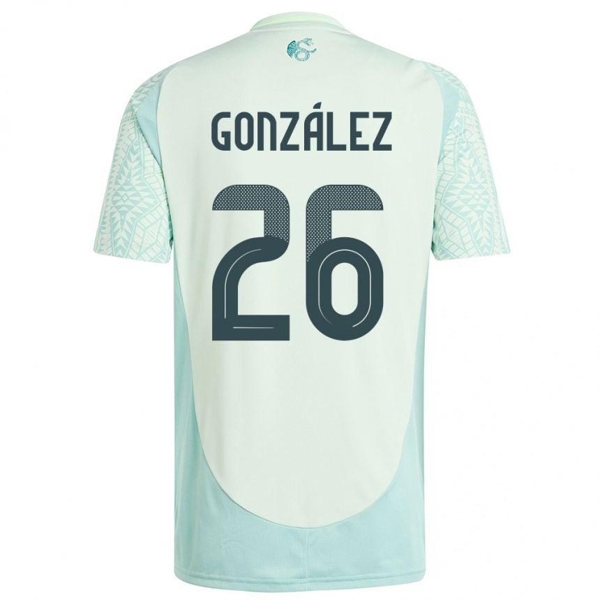 Niño Fútbol Camiseta México Bryan Gonzalez #26 Lino Verde 2ª Equipación 24-26 Argentina