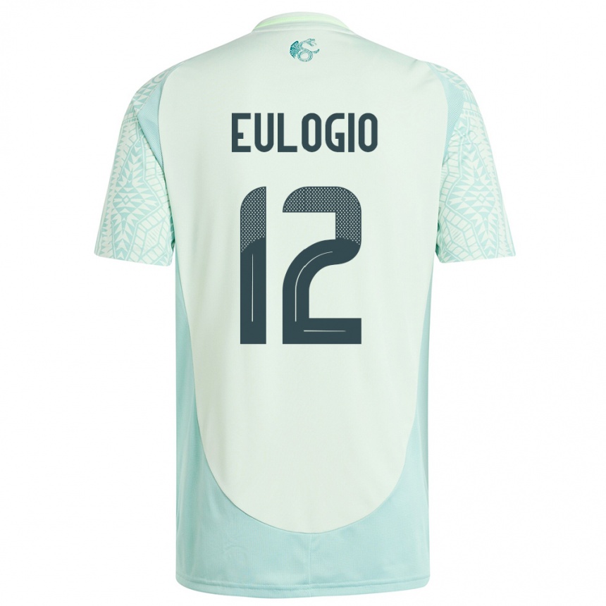 Niño Fútbol Camiseta México Jose Eulogio #12 Lino Verde 2ª Equipación 24-26 Argentina