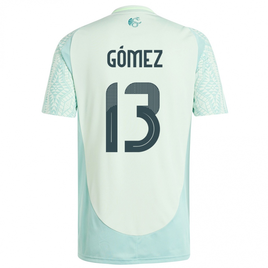 Niño Fútbol Camiseta México Diego Gomez #13 Lino Verde 2ª Equipación 24-26 Argentina