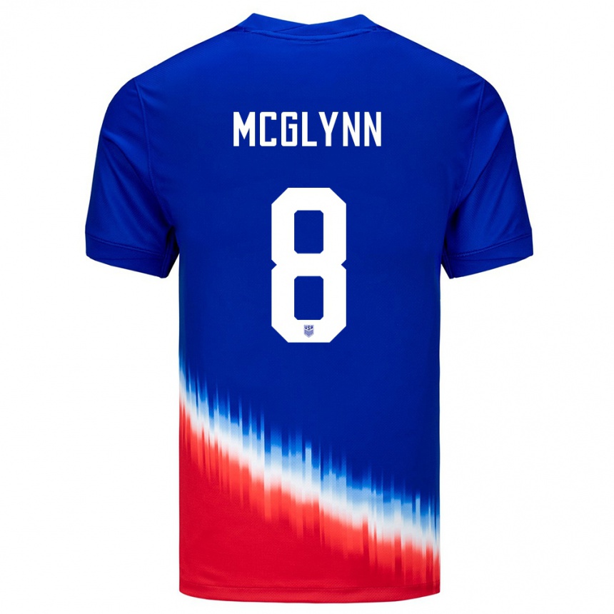 Niño Fútbol Camiseta Estados Unidos Jack Mcglynn #8 Azul 2ª Equipación 24-26 Argentina