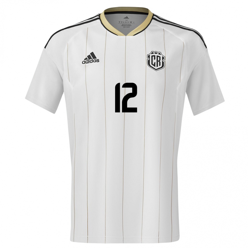 Niño Fútbol Camiseta Costa Rica Shawn Johnson #12 Blanco 2ª Equipación 24-26 Argentina