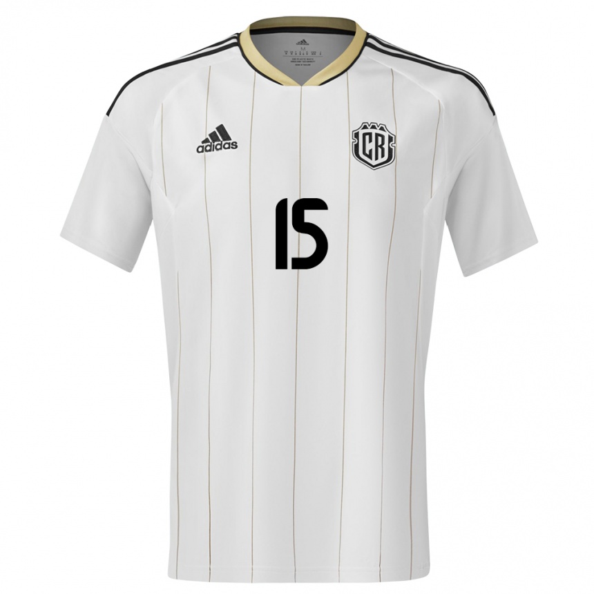 Niño Fútbol Camiseta Costa Rica Cristin Granados #15 Blanco 2ª Equipación 24-26 Argentina