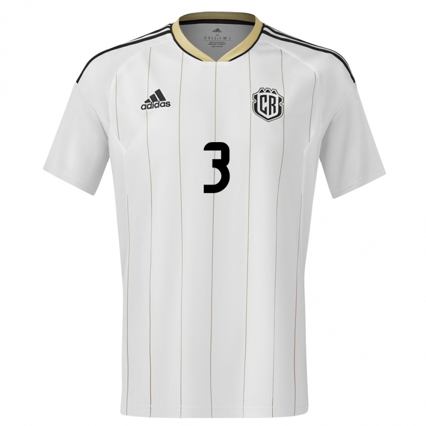 Niño Fútbol Camiseta Costa Rica Maria Coto #3 Blanco 2ª Equipación 24-26 Argentina