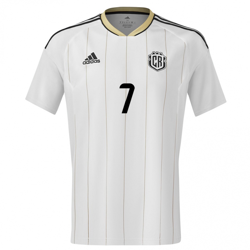 Niño Fútbol Camiseta Costa Rica Andrey Soto #7 Blanco 2ª Equipación 24-26 Argentina