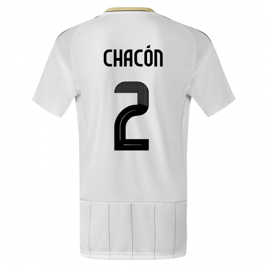 Niño Fútbol Camiseta Costa Rica Daniel Chacon #2 Blanco 2ª Equipación 24-26 Argentina