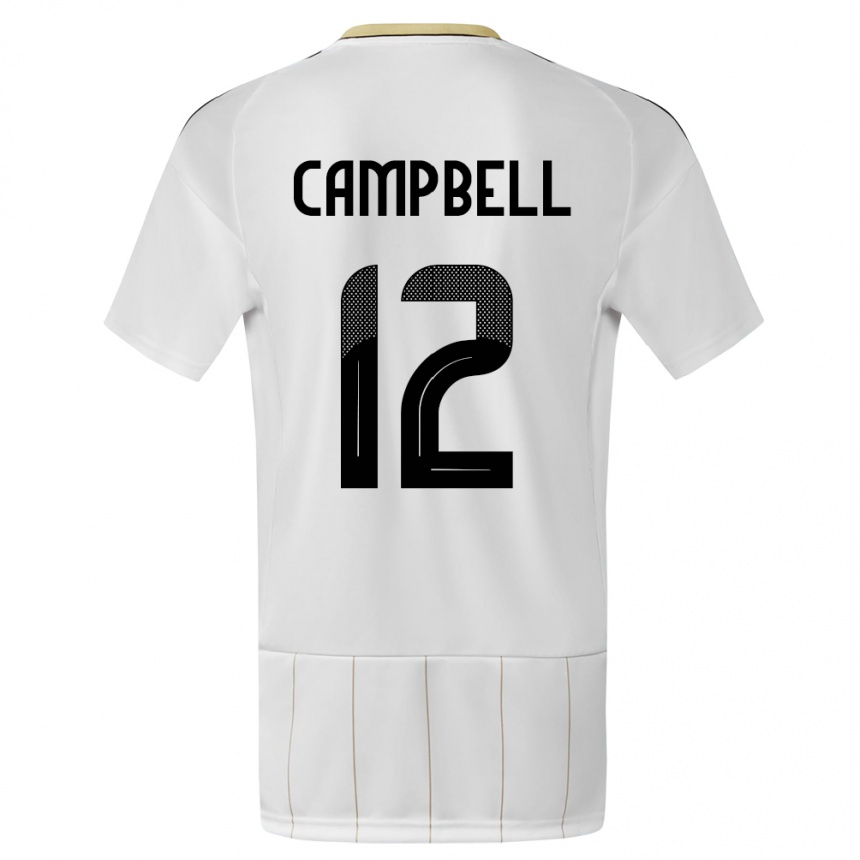 Niño Fútbol Camiseta Costa Rica Joel Campbell #12 Blanco 2ª Equipación 24-26 Argentina