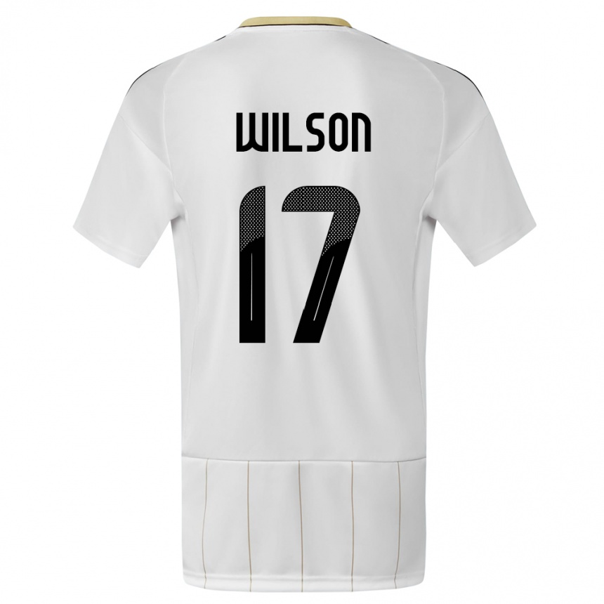 Niño Fútbol Camiseta Costa Rica Roan Wilson #17 Blanco 2ª Equipación 24-26 Argentina