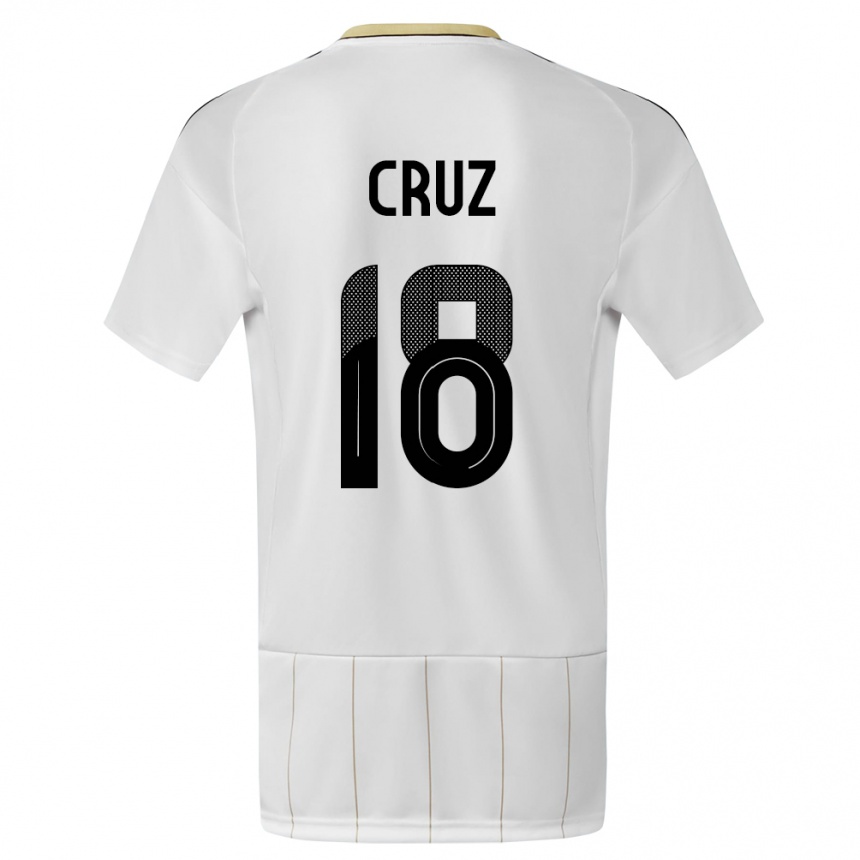 Niño Fútbol Camiseta Costa Rica Aaron Cruz #18 Blanco 2ª Equipación 24-26 Argentina