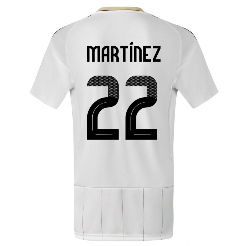 Niño Fútbol Camiseta Costa Rica Carlos Martinez #22 Blanco 2ª Equipación 24-26 Argentina