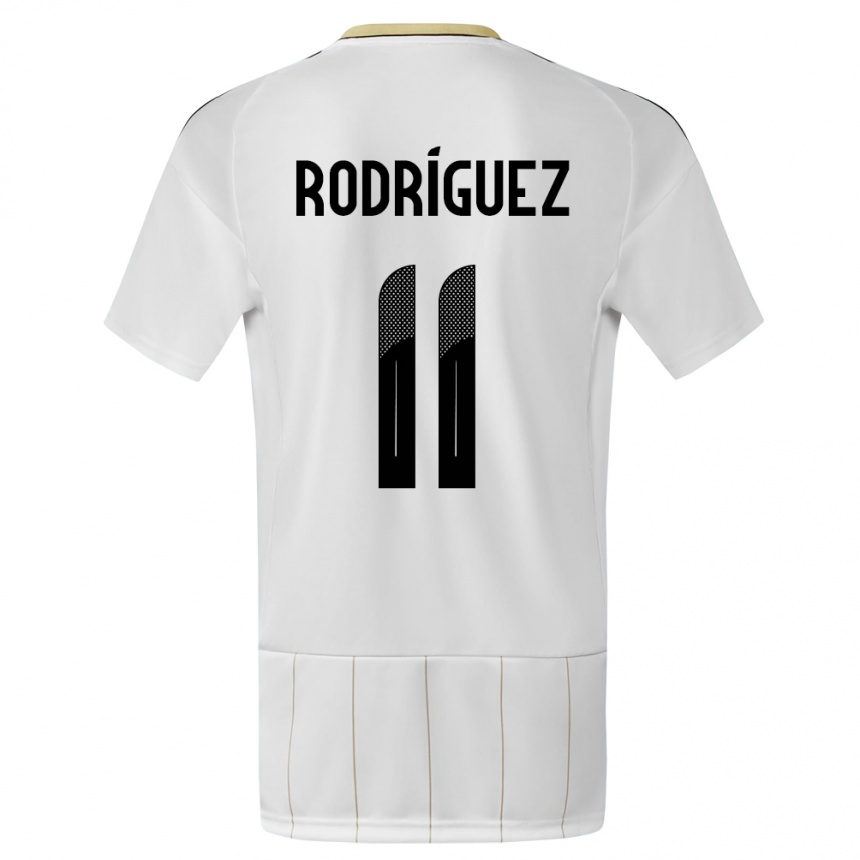 Niño Fútbol Camiseta Costa Rica Raquel Rodriguez #11 Blanco 2ª Equipación 24-26 Argentina