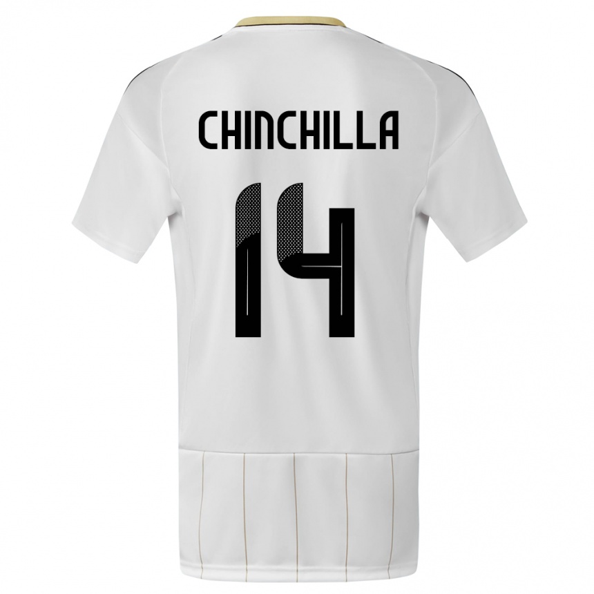 Niño Fútbol Camiseta Costa Rica Priscila Chinchilla #14 Blanco 2ª Equipación 24-26 Argentina