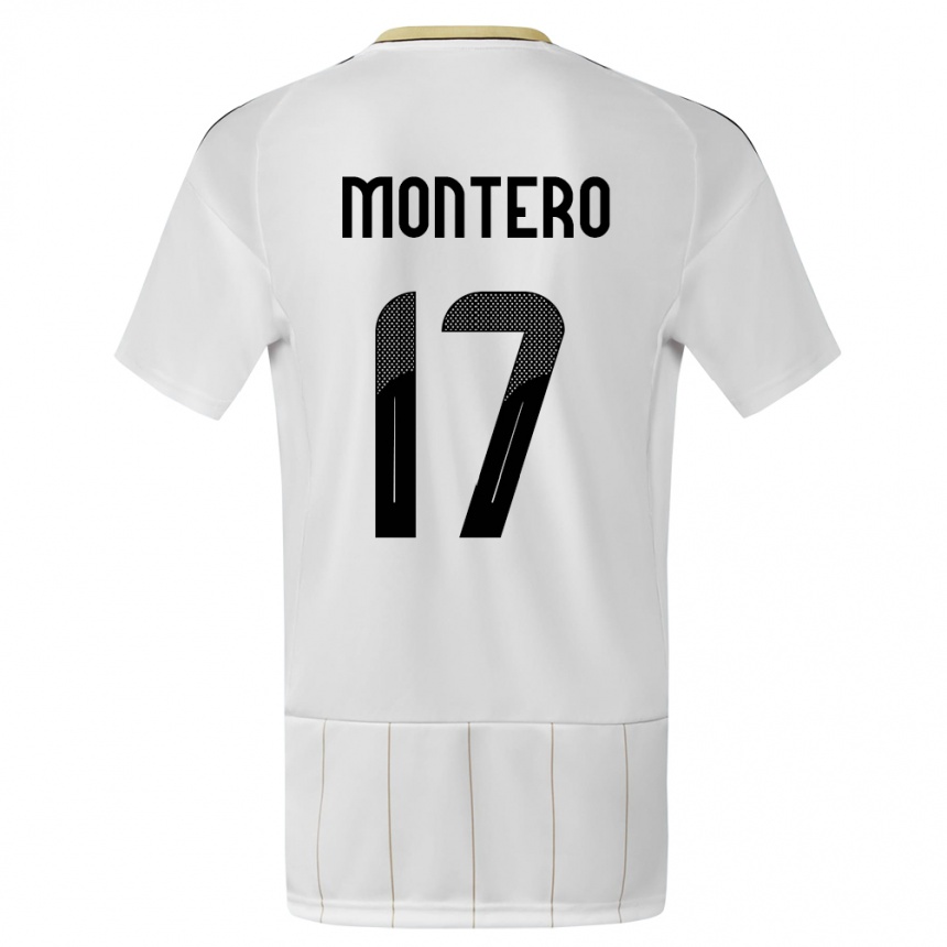 Niño Fútbol Camiseta Costa Rica Michelle Montero #17 Blanco 2ª Equipación 24-26 Argentina