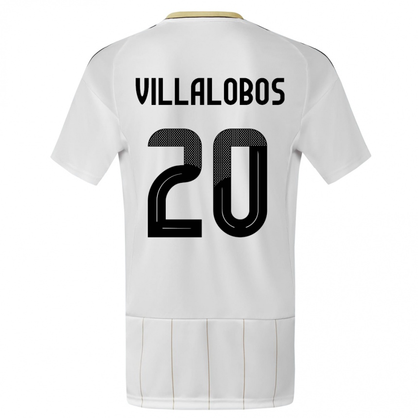 Niño Fútbol Camiseta Costa Rica Fabiola Villalobos #20 Blanco 2ª Equipación 24-26 Argentina