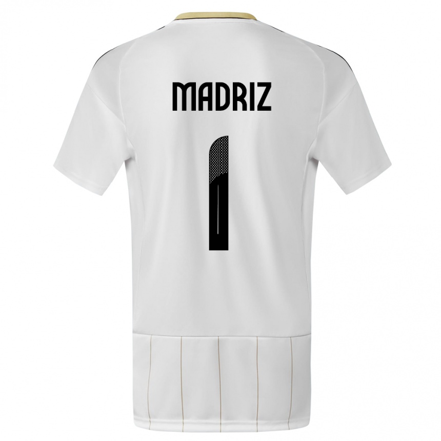 Niño Fútbol Camiseta Costa Rica Abraham Madriz #1 Blanco 2ª Equipación 24-26 Argentina