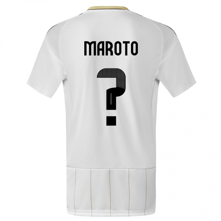 Niño Fútbol Camiseta Costa Rica Victor Maroto #0 Blanco 2ª Equipación 24-26 Argentina