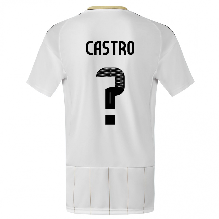 Niño Fútbol Camiseta Costa Rica Mathias Castro #0 Blanco 2ª Equipación 24-26 Argentina