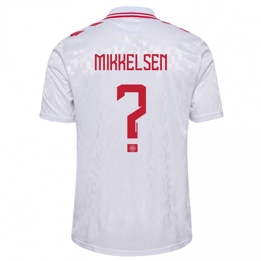 Niño Fútbol Camiseta Dinamarca Sebastian Mikkelsen #0 Blanco 2ª Equipación 24-26 Argentina