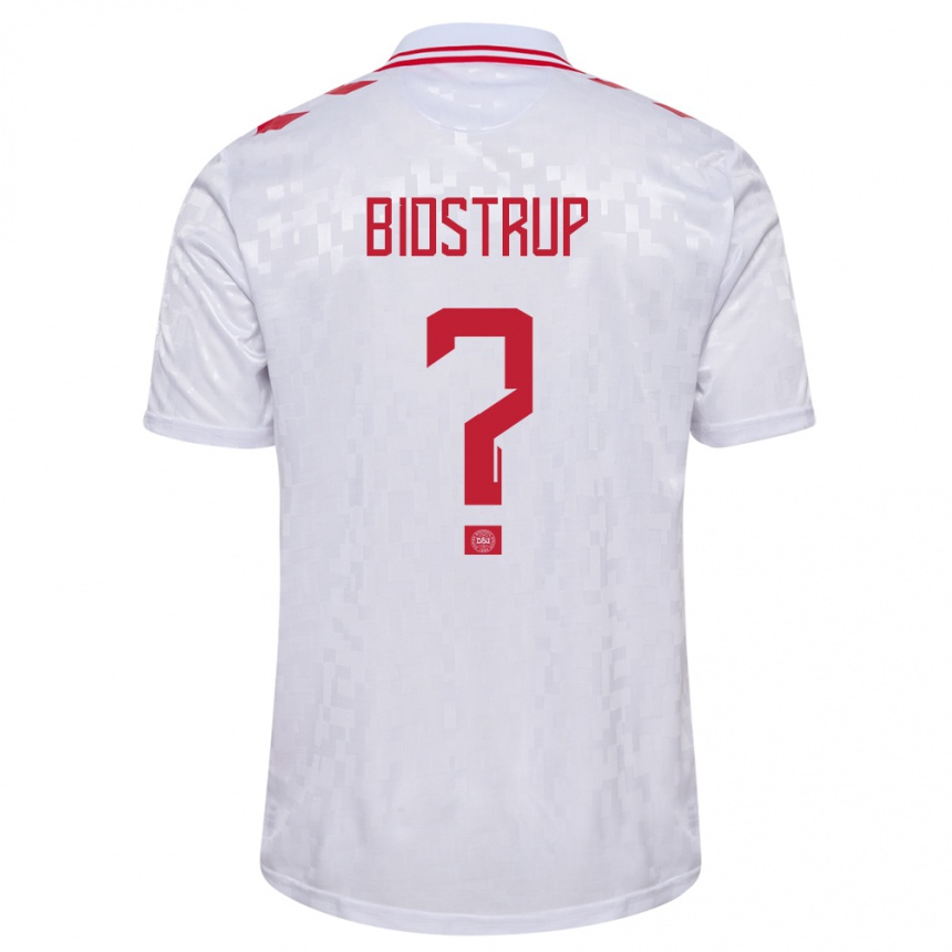 Niño Fútbol Camiseta Dinamarca Hjalte Bidstrup #0 Blanco 2ª Equipación 24-26 Argentina