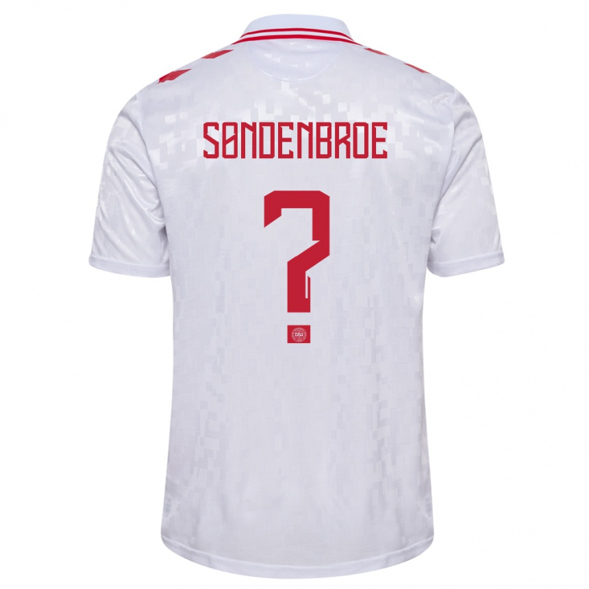 Niño Fútbol Camiseta Dinamarca Andreas Søndenbroe #0 Blanco 2ª Equipación 24-26 Argentina