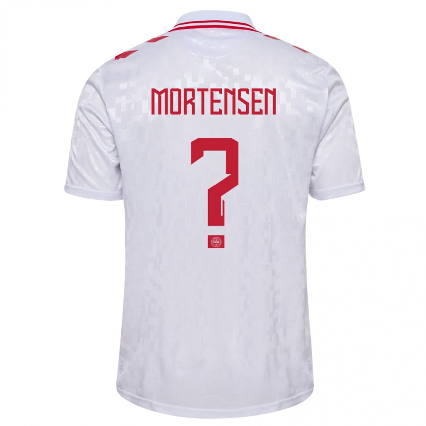 Niño Fútbol Camiseta Dinamarca Malthe Mortensen #0 Blanco 2ª Equipación 24-26 Argentina