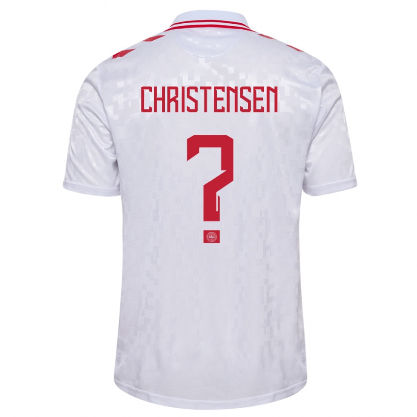 Niño Fútbol Camiseta Dinamarca Sebastian Christensen #0 Blanco 2ª Equipación 24-26 Argentina