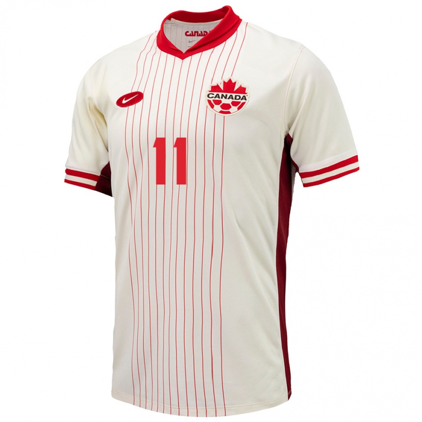 Niño Fútbol Camiseta Canadá Desiree Scott #11 Blanco 2ª Equipación 24-26 Argentina