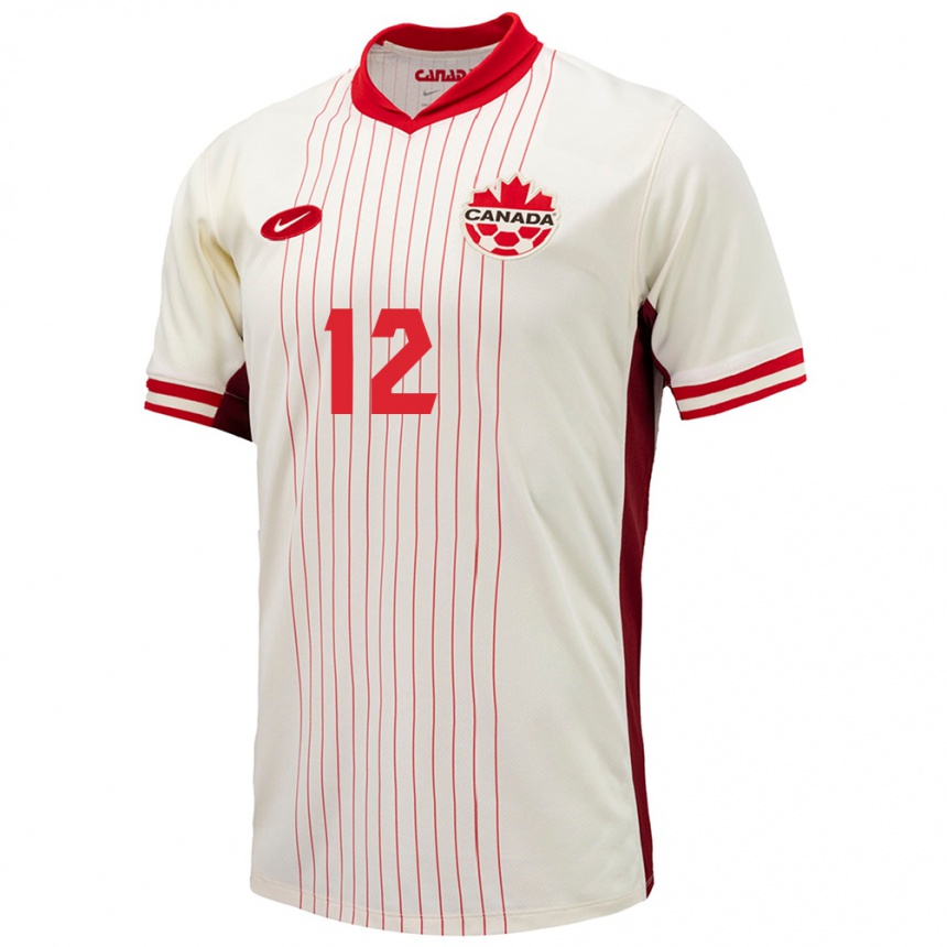 Niño Fútbol Camiseta Canadá Ike Ugbo #12 Blanco 2ª Equipación 24-26 Argentina