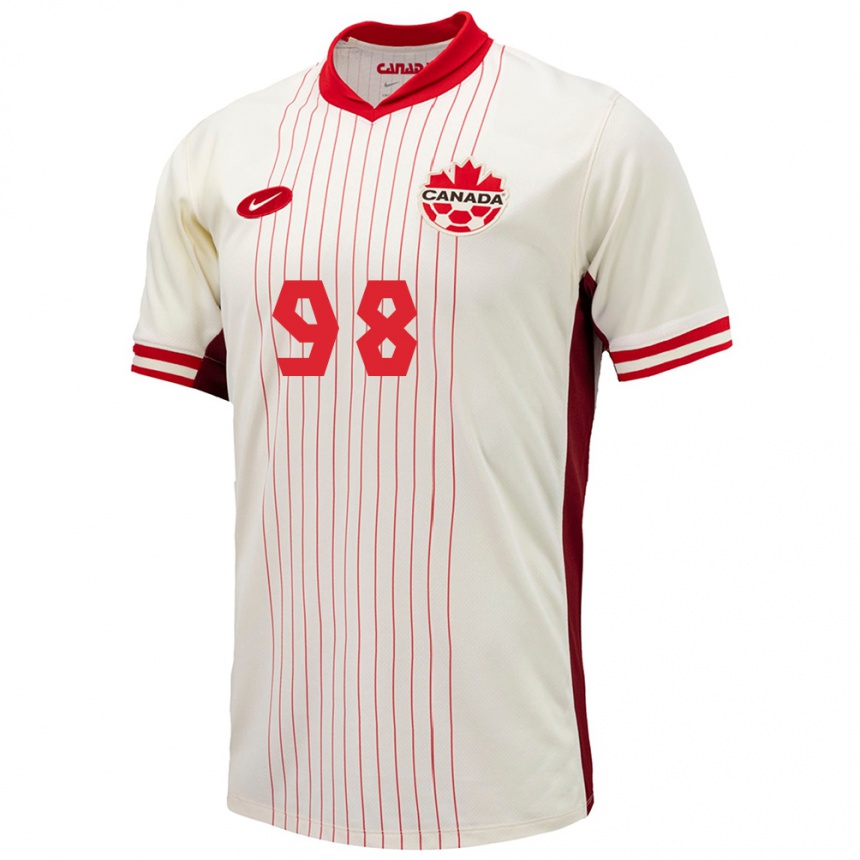 Niño Fútbol Camiseta Canadá Olivia Smith #98 Blanco 2ª Equipación 24-26 Argentina