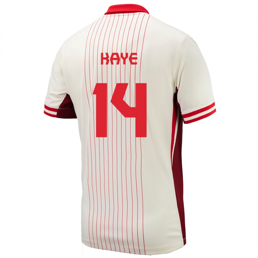 Niño Fútbol Camiseta Canadá Mark Anthony Kaye #14 Blanco 2ª Equipación 24-26 Argentina