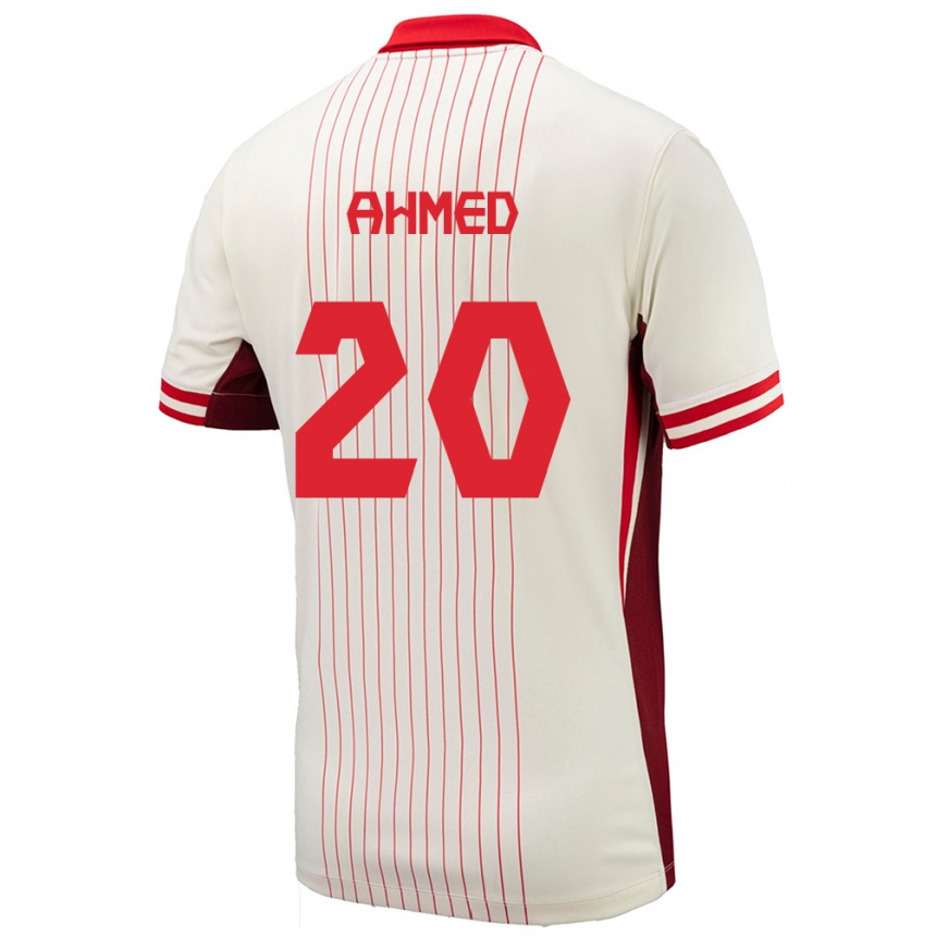 Niño Fútbol Camiseta Canadá Ali Ahmed #20 Blanco 2ª Equipación 24-26 Argentina