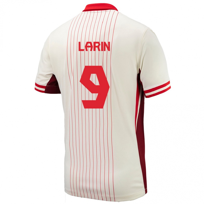 Niño Fútbol Camiseta Canadá Cyle Larin #9 Blanco 2ª Equipación 24-26 Argentina