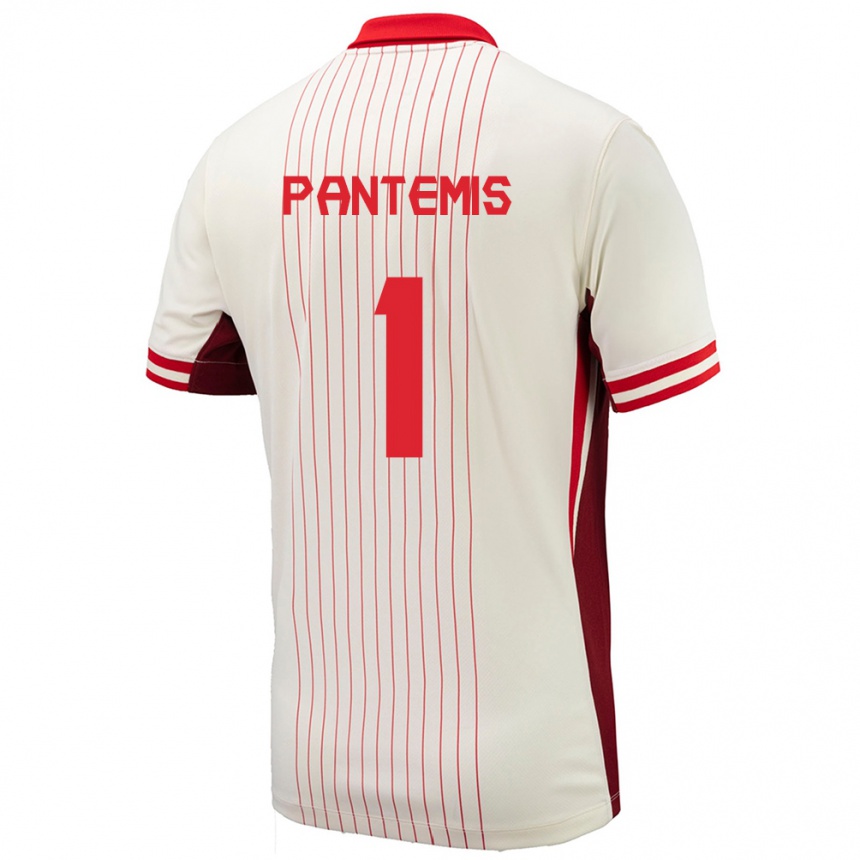 Niño Fútbol Camiseta Canadá James Pantemis #1 Blanco 2ª Equipación 24-26 Argentina