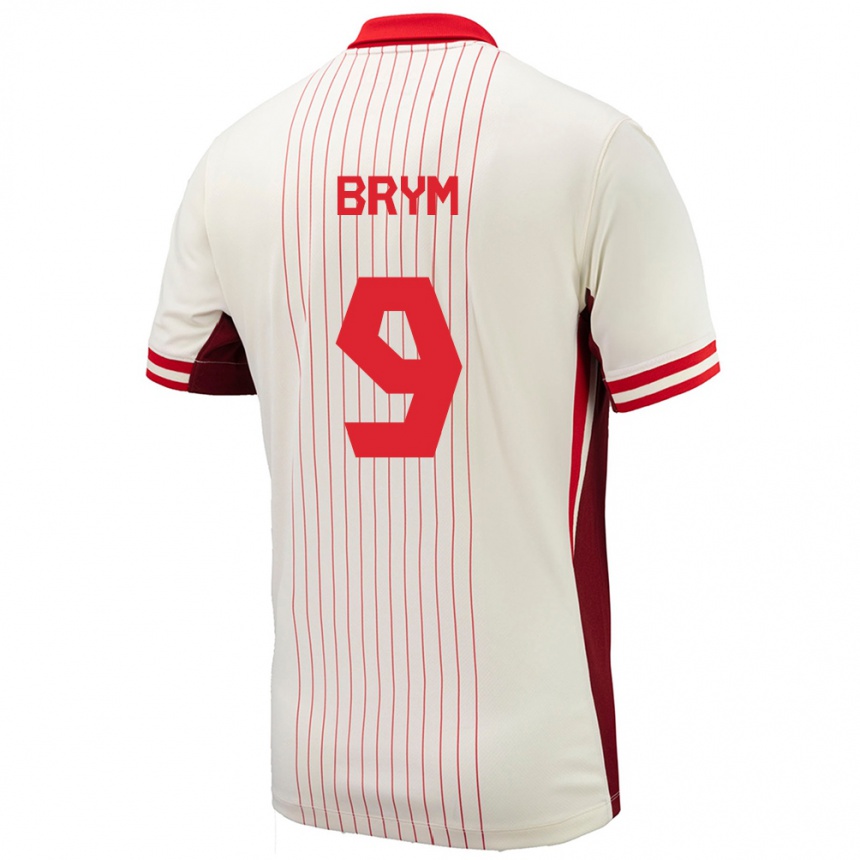 Niño Fútbol Camiseta Canadá Charles Andreas Brym #9 Blanco 2ª Equipación 24-26 Argentina