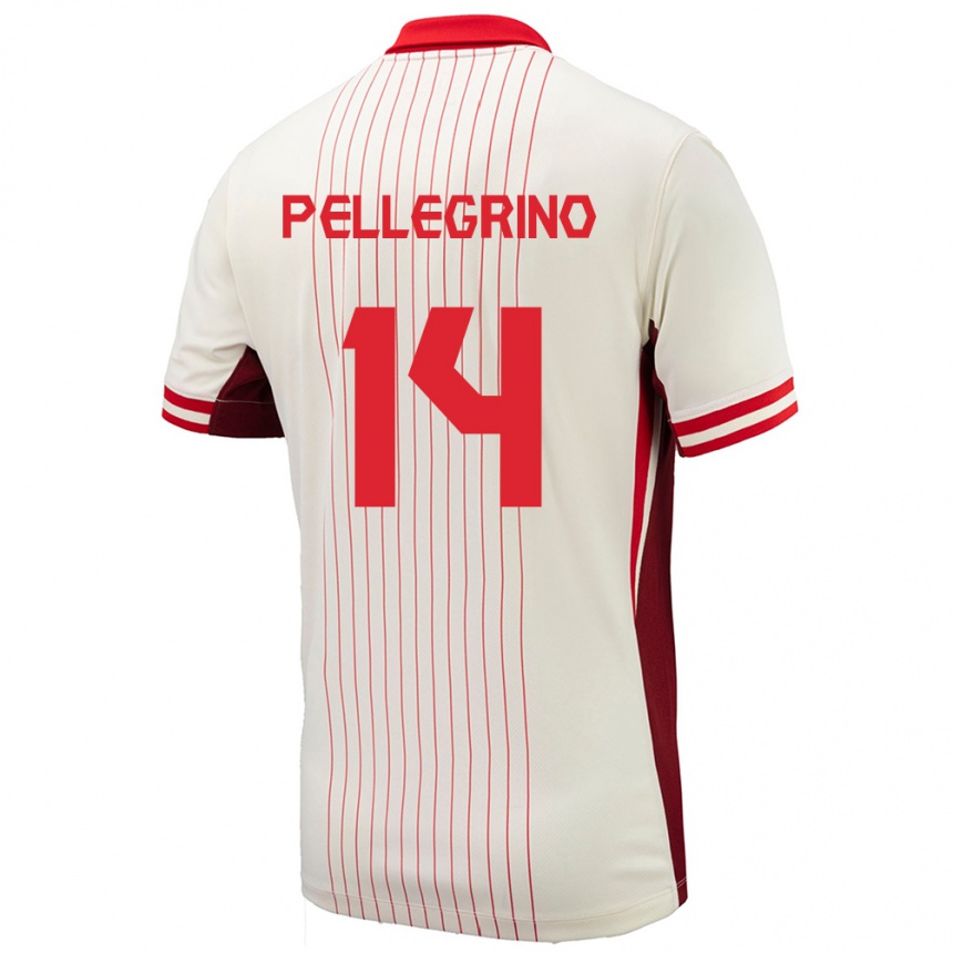 Niño Fútbol Camiseta Canadá Gabriel Pellegrino #14 Blanco 2ª Equipación 24-26 Argentina