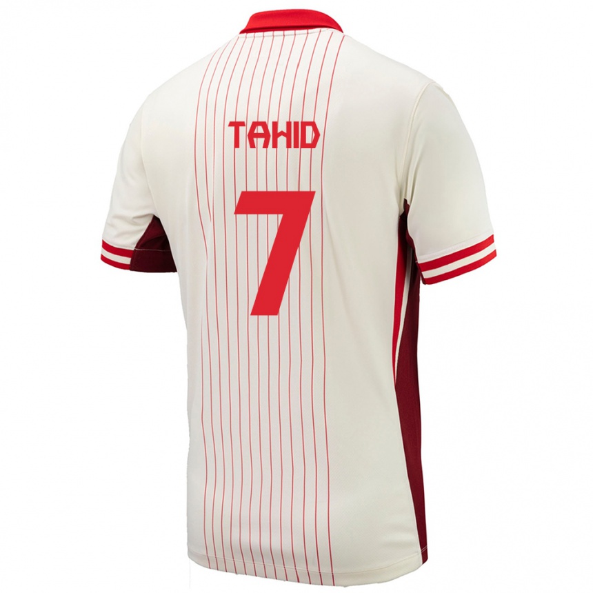 Niño Fútbol Camiseta Canadá Taryck Tahid #7 Blanco 2ª Equipación 24-26 Argentina