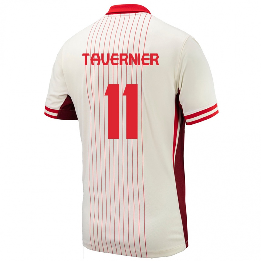 Niño Fútbol Camiseta Canadá Kevaughn Tavernier #11 Blanco 2ª Equipación 24-26 Argentina