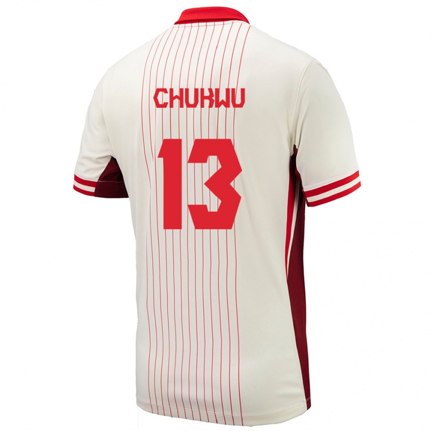 Niño Fútbol Camiseta Canadá Richard Chukwu #13 Blanco 2ª Equipación 24-26 Argentina