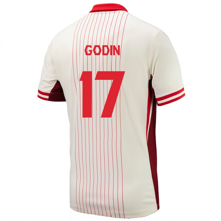 Niño Fútbol Camiseta Canadá Étienne Godin #17 Blanco 2ª Equipación 24-26 Argentina