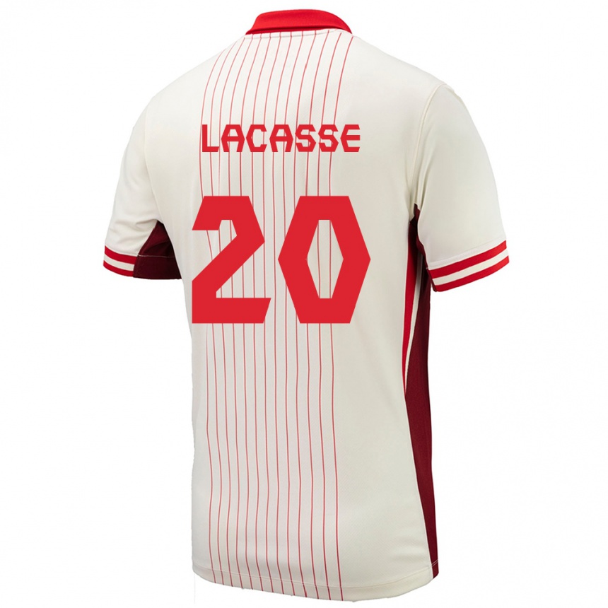 Niño Fútbol Camiseta Canadá Cloe Lacasse #20 Blanco 2ª Equipación 24-26 Argentina