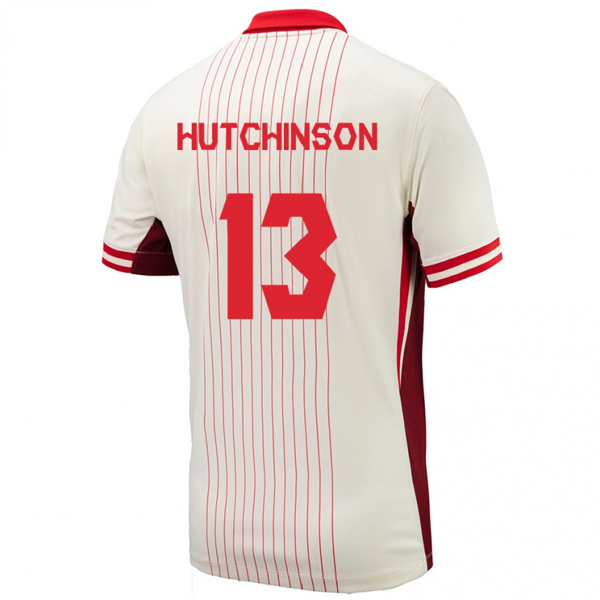 Niño Fútbol Camiseta Canadá Atiba Hutchinson #13 Blanco 2ª Equipación 24-26 Argentina