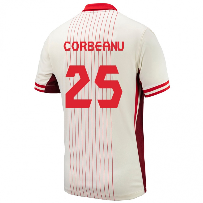 Niño Fútbol Camiseta Canadá Theo Corbeanu #25 Blanco 2ª Equipación 24-26 Argentina